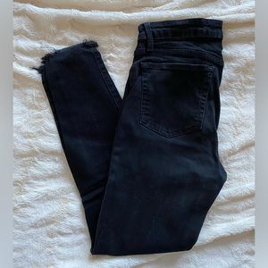 Joe’s black high-rise skinny ankle crop jean